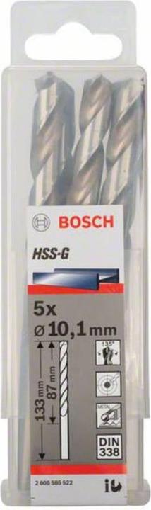 Actual product image Bosch Professional Zubehör PRO Metal HSS-G twist drill, 10.1 x 87 x 133 mm (10.1 mm)
