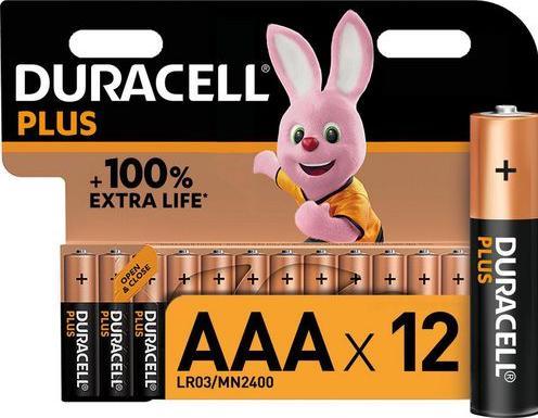 Immagine prodotto Duracell Plus Power Boost 12x LR03 (AAA) (12 pz., AAA / LR03 / Micro / R03 / AM4 / MN2400 / KR03)