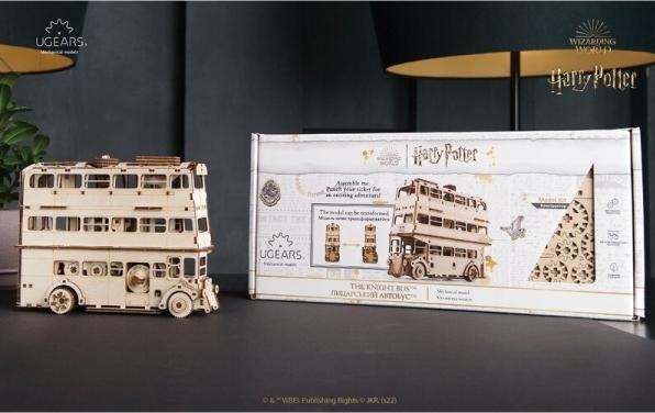 Actual product image Ugears Harry Potter Knight Bus