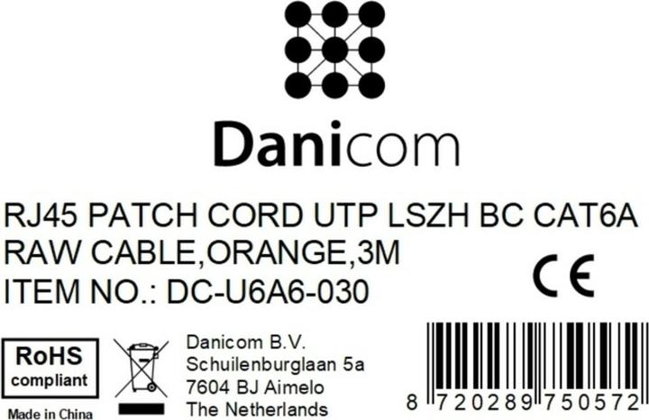 Produktbild Dsit CAT6a Netzwerkkabel 100% Kupfer (CAT6a, 3 m)