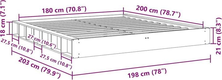 Image du produit vidaXL Bettgestell (180 x 200 cm)