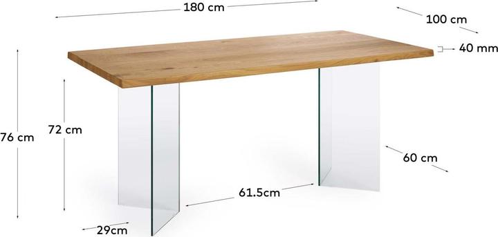 Immagine prodotto Kave Home Lotty (180 x 100 x 76 cm)