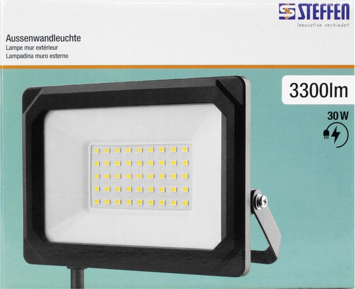 Actual product image Steffen Aussenwandleuchte LED 30W 3300lm IP65 sw (3300 lm, IP65)