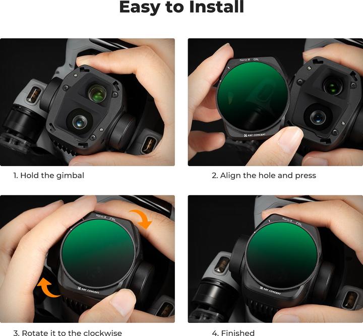 Produktbild K&F Concept CPL HD Anti-Reflexionsbeschichtung (Drohnen Filter, DJI Air 3s)