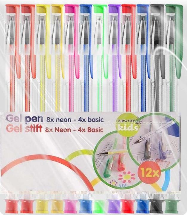 Image du produit Topwrite Stylos gel Rinkinys (8 néon + 4 standard) (12x)