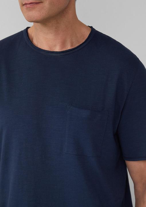 Immagine prodotto S.Oliver T-Shirt Flammgarn-T-Shirt mit Brusttasche und offenen Kanten (XXL)