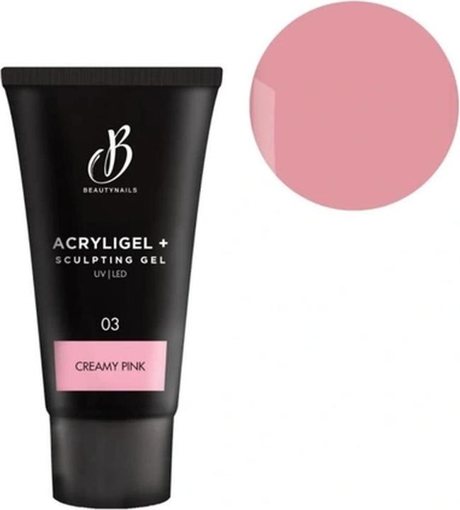 Beautynails Bna Acryligel+ Tube Creamy Pink 30g (Kunstnägel, Creamy Pink)