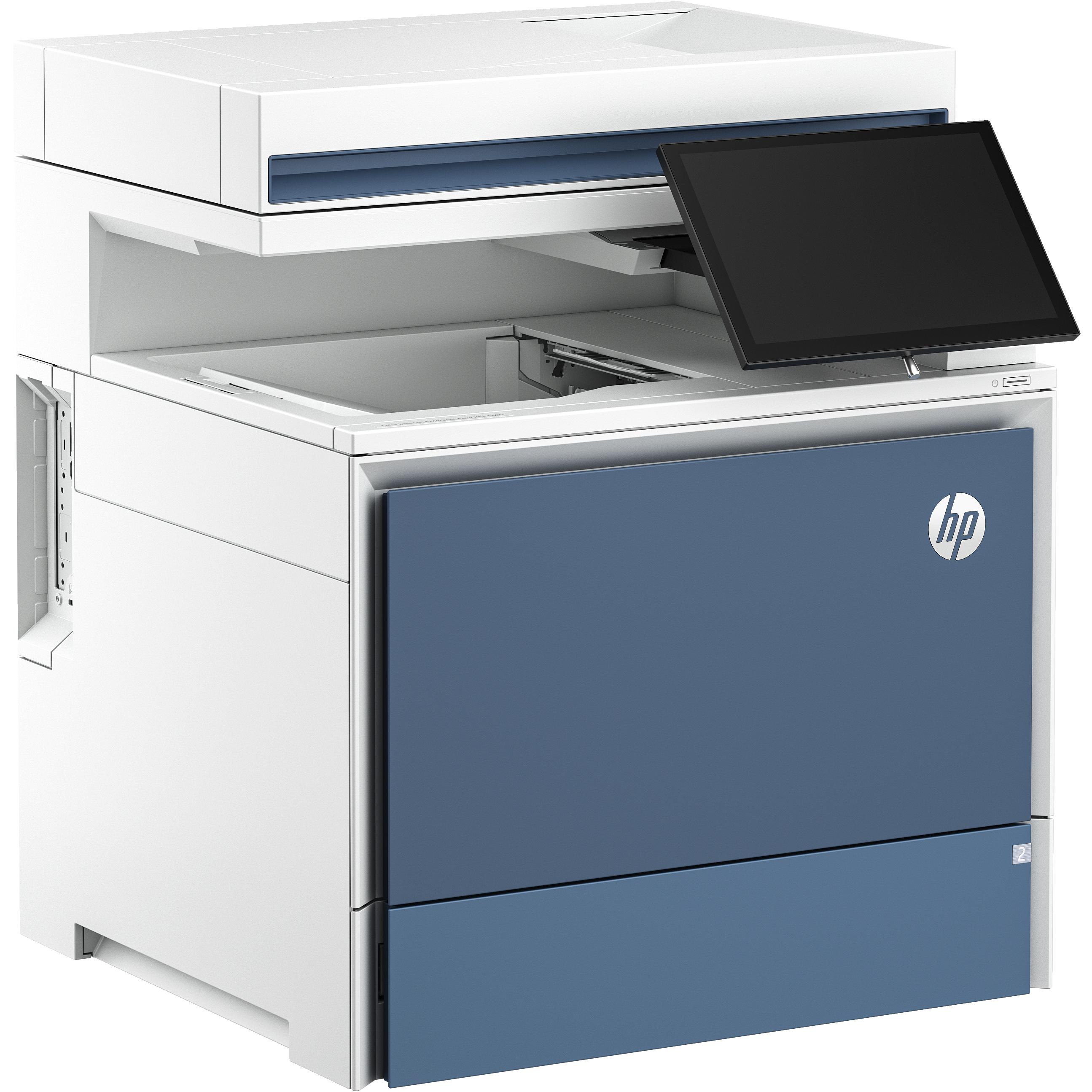 HP Color LaserJet Enterprise Flow MFP 5800zf (Laser, Farbe), Drucker, Weiss