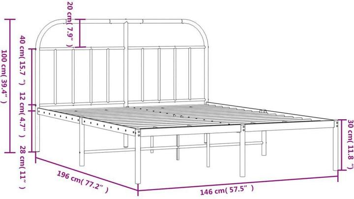 Image du produit vidaXL Bettgestell (140 x 190 cm)