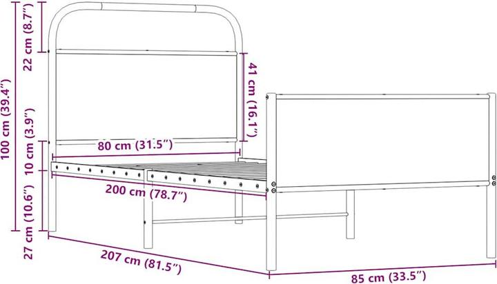 Image du produit vidaXL Bettgestell (200 x 200 cm)