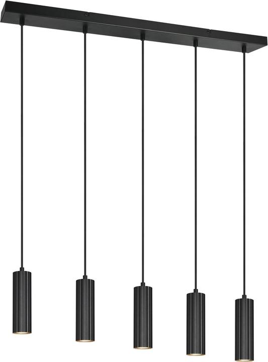 Trio 367700532 Soka GU10 Pendelleuchte 5-fach ⌀5,5cm Schwarz Matt (GU10)