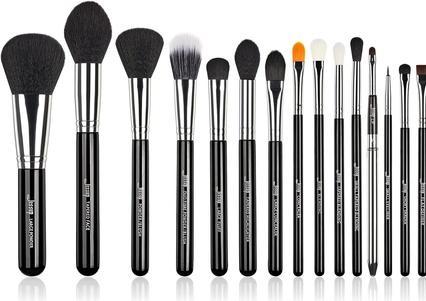 Jessup Pro Makeup Brushes 15 Pieces Cosmetics Make Up Brush Set Powder Foundation Eyeshadow Eyeliner (Set)