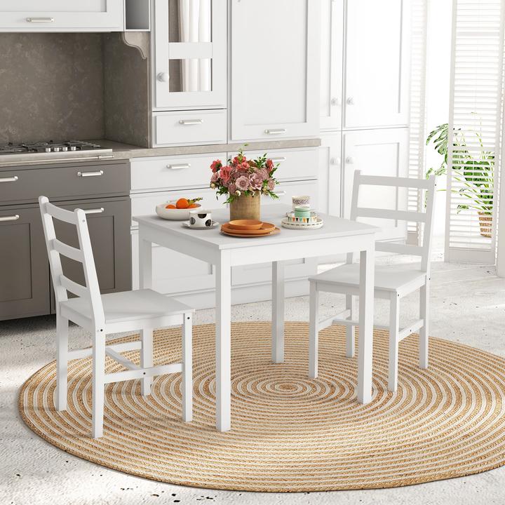 Produktbild Homcom Essgruppe Kiefernholz Weiss