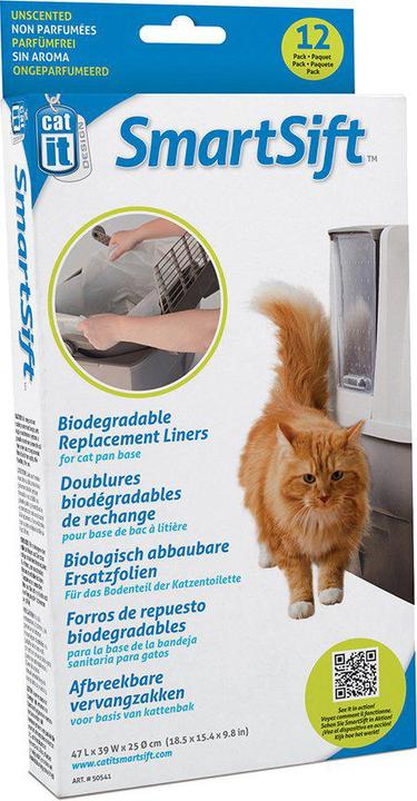 Actual product image Catit Biodegradable Replacement Liners (Top) Smart Sift 12pcs - (775.1074)