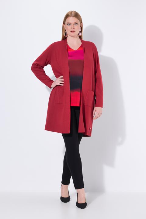 Image du produit Ulla Popken Cardigan coupe ouverte et longue, en maille fine et douce (46, 48)