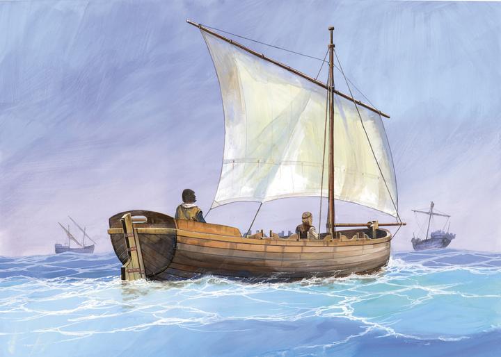 Actual product image Carson 1:72 Medieval Life Boat