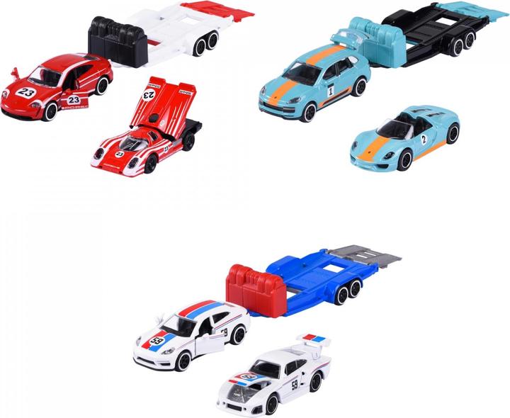 Productafbeelding Majorette Porsche Race Trailer Assortiment 3-soort.