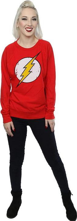 Immagine prodotto The Flash Felpa da donna/donna in cotone con logo distressed (S)