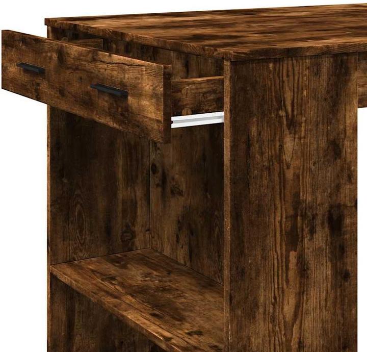 Actual product image vidaXL Bar table High table Counter table Kitchen table Smoked oak Wood-based material