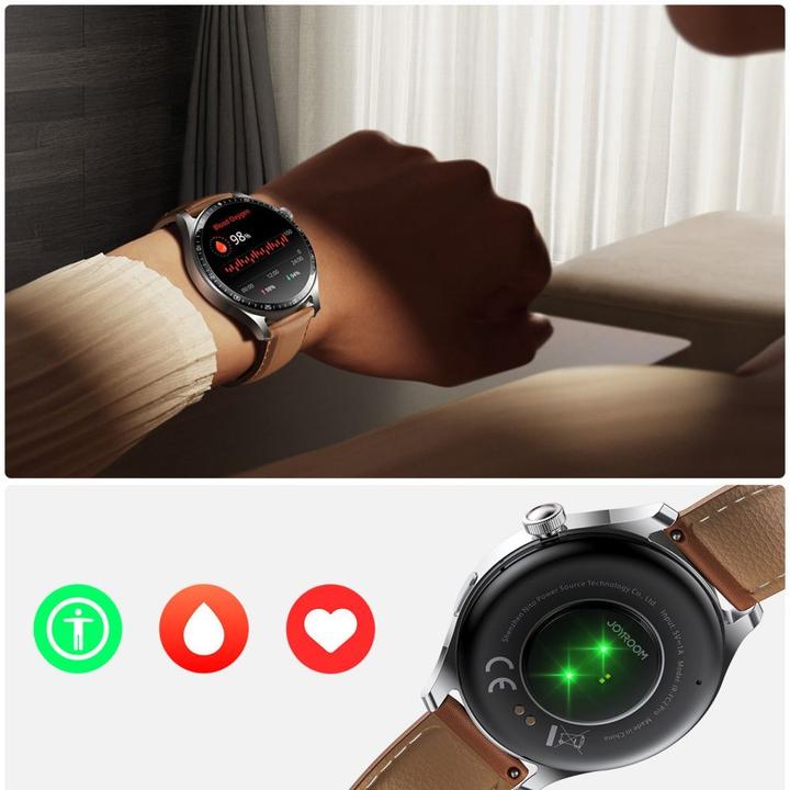 Actual product image Joyroom Classic Series JR-FC2 Pro Smart Watch (Answer/Make Call)-Moonlight Silver (48 mm)