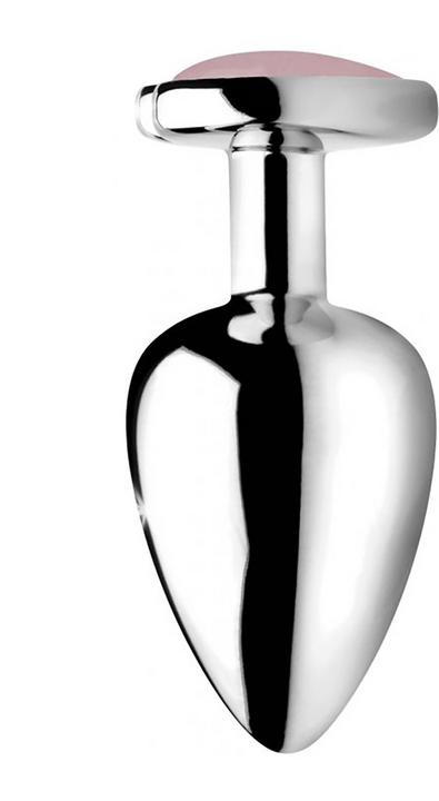 Actual product image XR Brands Gemstones Rose Quartz Heart Large Anal Plug