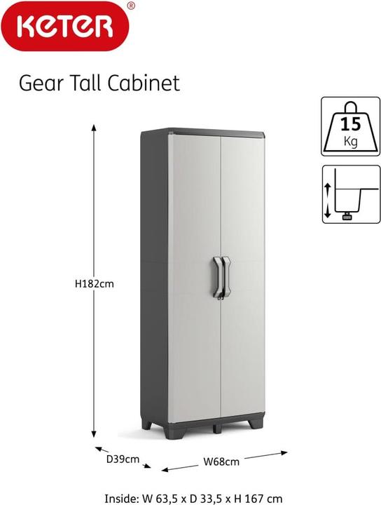 Image du produit Keter Schrank (68 x 39 x 182 cm)