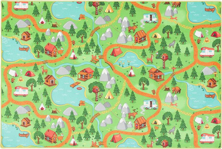 Produktbild Snapstyle Kinder Spiel Teppich Campingplatz (133 x 133 cm)