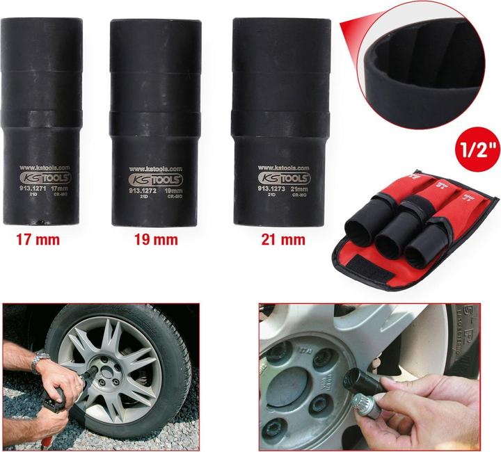 Produktbild KS Tools 913.1270 (17 mm, 18 mm, 19 mm, 20 mm, 21 mm)