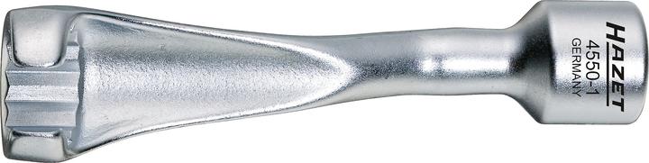 Produktbild HAZET Einspritzleitungs-Schlüssel 4550-1 ∙ Vierkant12,5 mm (1/2 Zoll) ∙ Aussen Doppel-Sechskant Prof… (17 mm)