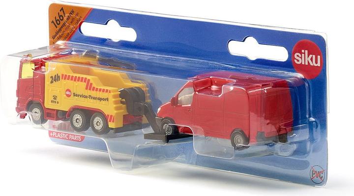 Actual product image Siku Towing vehicle with passenger car