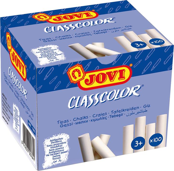 Produktbild Jovi Tafelkreide Classcolor, weiss, 100 Stück in Staubschutzbox (Weiss, 100 x)