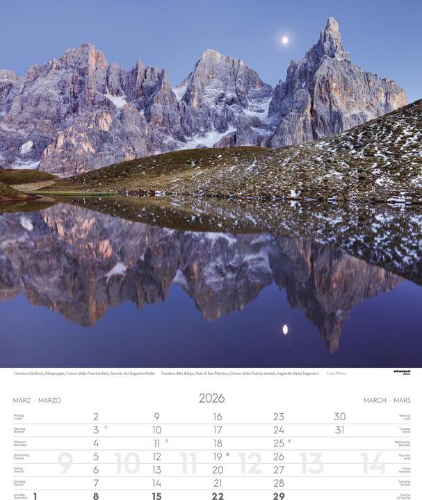 Actual product image WeltnaturerbeDolomitenKalender2026