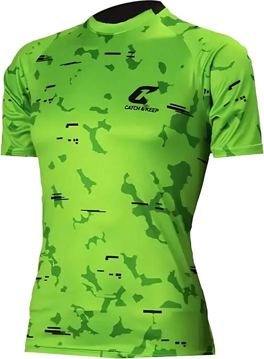 Actual product image Catch & Keep Trikot Green Camou Torwarttrikot Gr. 164 Kurzarm Fussball Shirt (164)