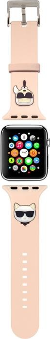 Image du produit Karl Lagerfeld Pasek KLAWMSLCKP Apple Watch 38/40/41mm ró?owy/pink strap Silicone Karl & Choupette H (Montre 38mm)