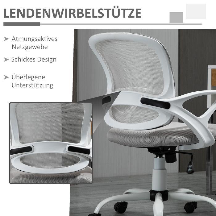 Produktbild Swisshandel24 Bürostuhl, Schreibtischstuhl mit Rollen, ergonomisch, höhenverstellbar, Grau