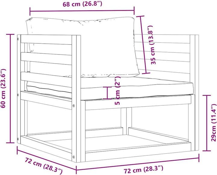 Produktbild vidaXL Gartenstuhl