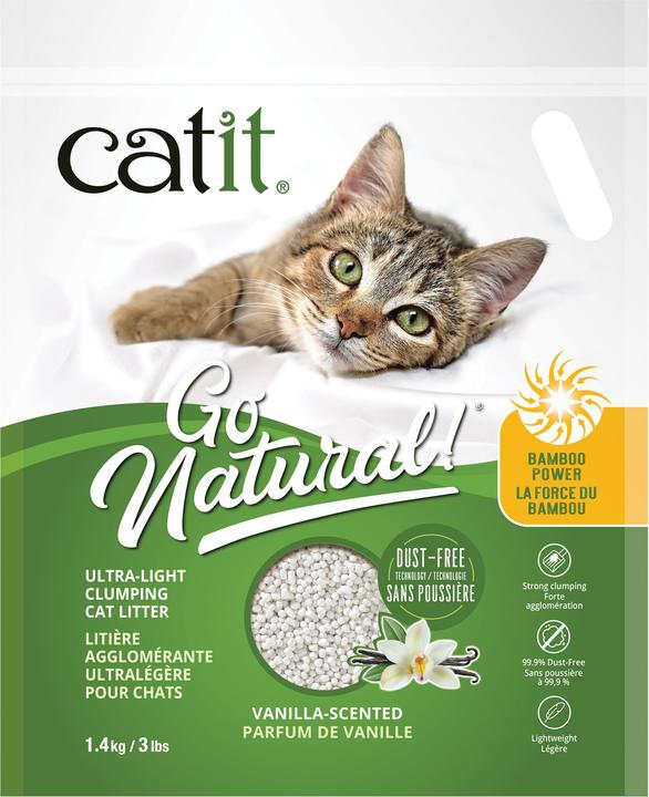 Actual product image Catit - Go Natural! Bamboo Clumping Cat Litter - 2 x 1.8kg (3.6kg) (Clumping, 3.60 kg)