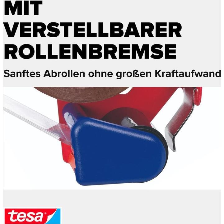 Produktbild tesa tesapack Handabroller Set mit 2 reissfesten PVC Packbändern (50 mm)