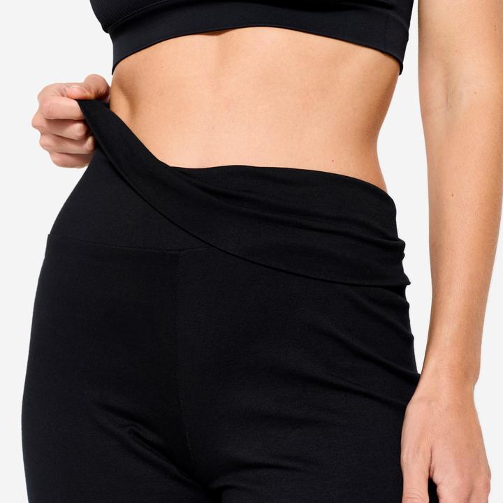 Actual product image Kimjaly Hose Damen für sanftes Yoga hoher Taillenbund - ultraschwarz (W28/L31)