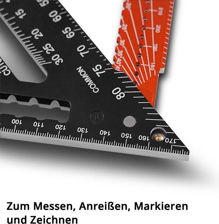 Image du produit Stahlwerk Triangle d'angle avec butée Equerre en aluminium Equerre de charpentier