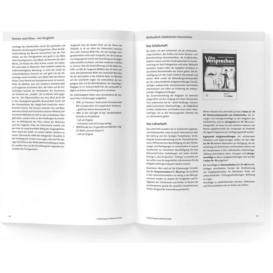 Das Versprechen, Schulbücher von Elinor Matt
