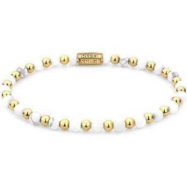 Rebel, Armschmuck, Rose - Virgin White Gold Beaded Bracelet RR-40113-G - Dimension: 15 cm - XS, (15 cm)