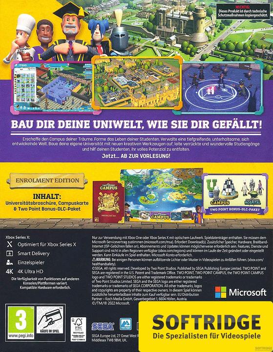 Image du produit Sega Two Point Campus - Édition Enrolment (Xbox Series X, DE)