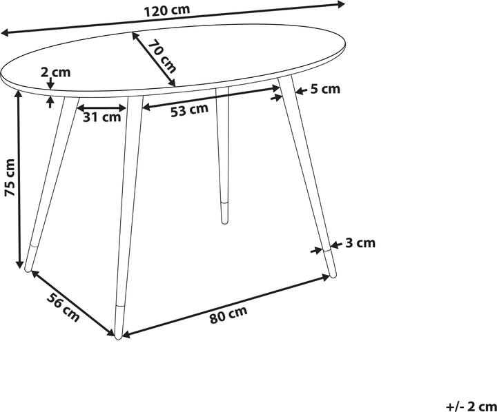 Produktbild Beliani Gutiere (70 x 75 x 75 cm)