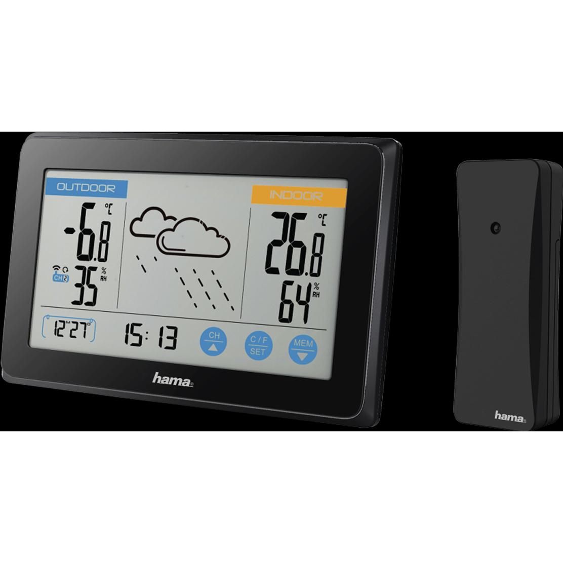 Hama Touch, Wetterstation, Schwarz