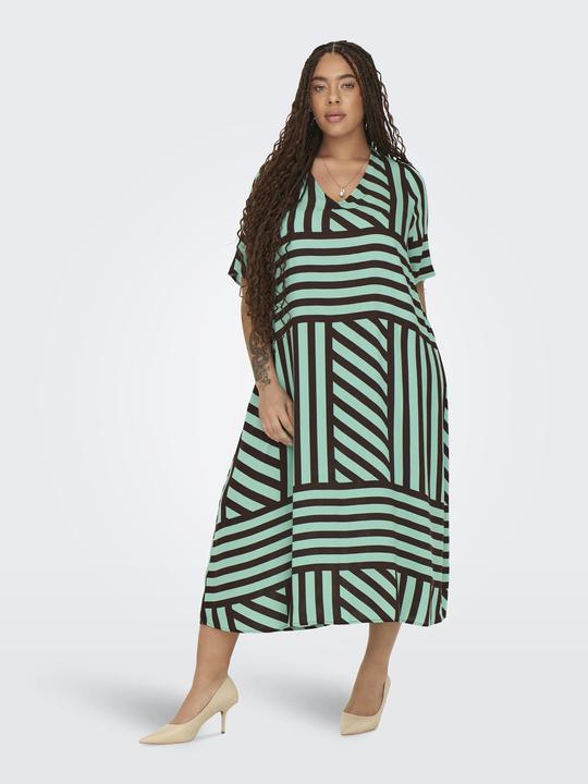 Produktbild Only Locker geschnitten V-Ausschnitt Midikleid Kleid (46)