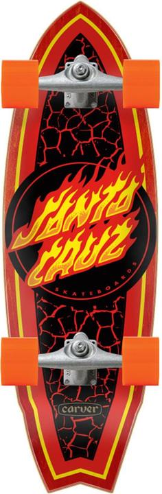 Actual product image Santa Cruz Flame Dot Shark Surf Skate Carver CX (31.52")