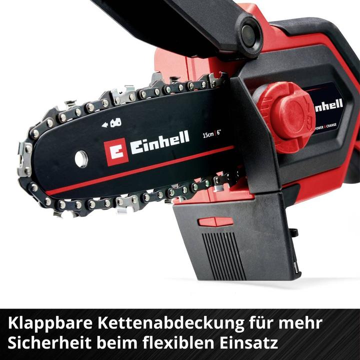 Produktbild Einhell Set bestehend aus Akku-Astkettensäge ge-PS 18/15 Li BL Solo und PXC-Starter-Kit (Akku Kettensäge)