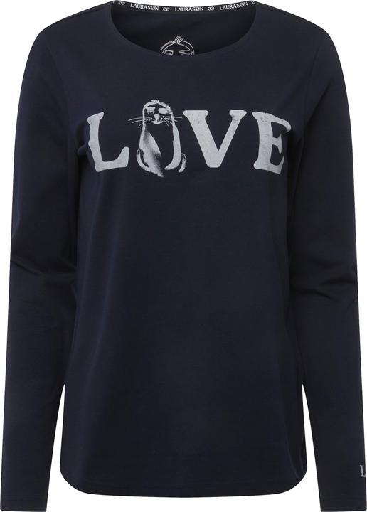 Produktbild Laurasøn T-Shirt, Regular Fit, LOVE Print, Rundhals, Langarm (L)