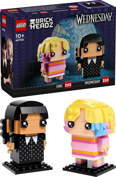 Produktbild LEGO BrickHeadz Wednesday Wednesday und Enid (40750, LEGO Brickheadz)